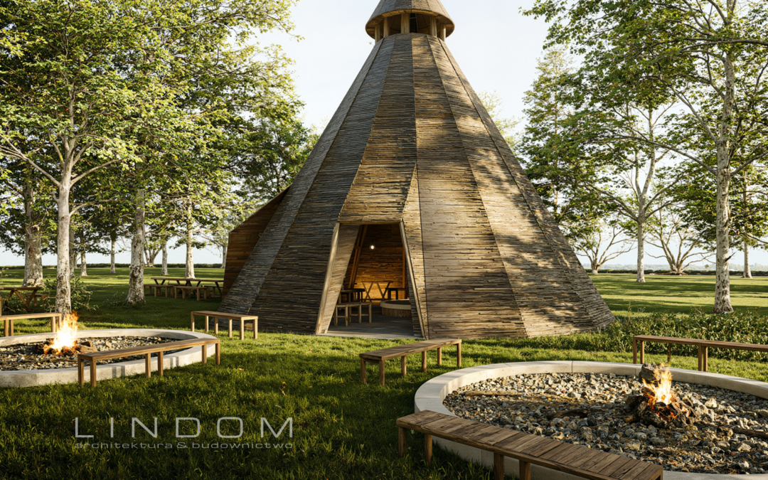 Pawilon relaksu w Parku Piaskownia w Żorach – dwie koncepcje nowoczesnej architektury parkowej