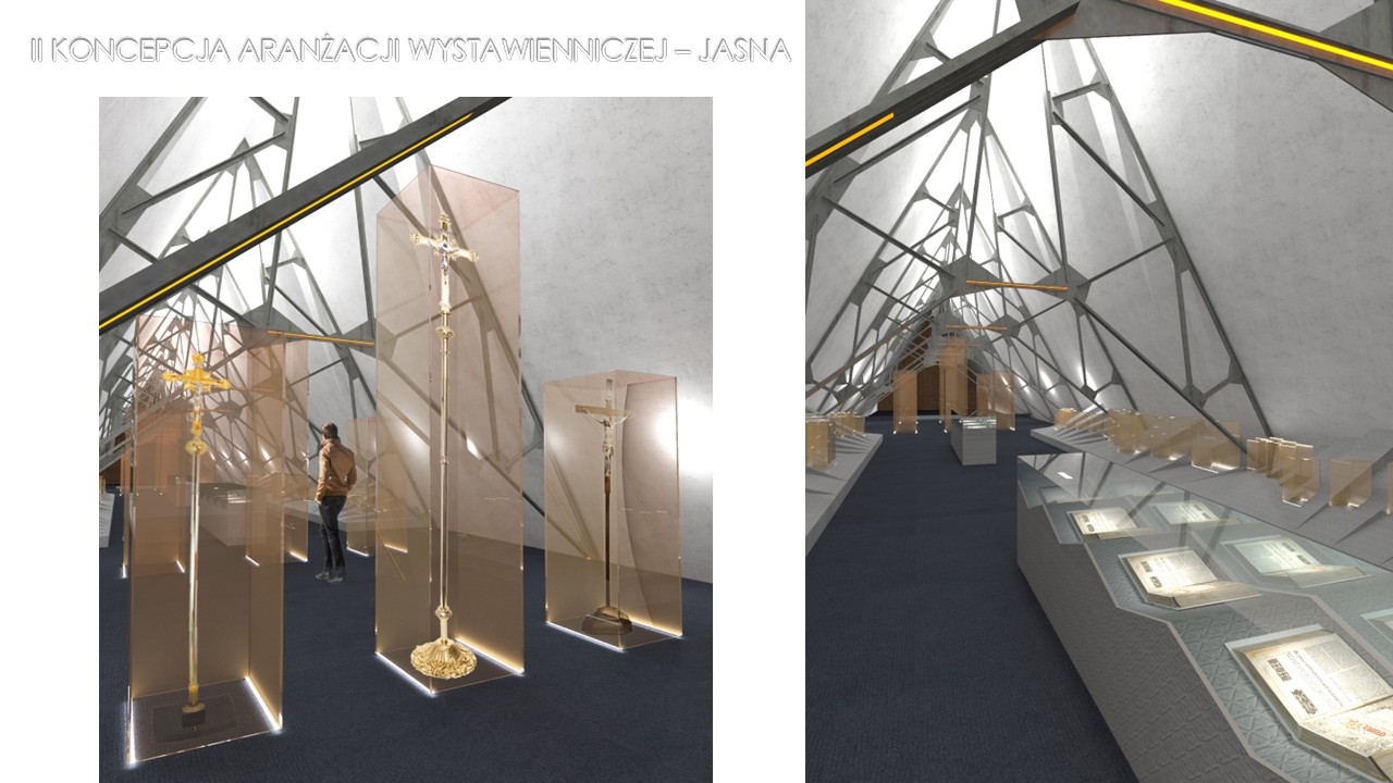 Prawa autorskie Ewelina Szczepańska. Ewelina Szczepańska- Adaptacja strychu i przestrzeni międzywieżowych Katedry Wrocławskiej koncepcja "Jasna"